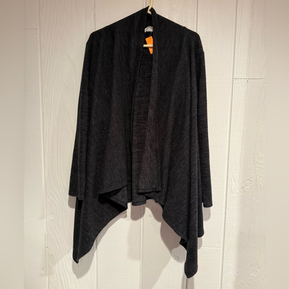 Janette Plus Charcoal Women's Cardigan